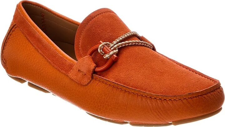 Ferragamo Front 4 Suede & Leather Loafer