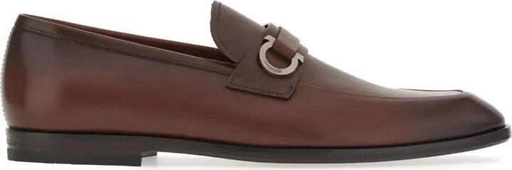 Ferragamo Gancini-Buckle Leather Loafers
