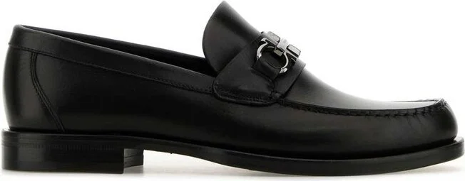 Ferragamo Gancini Buckle Slip-On Loafers