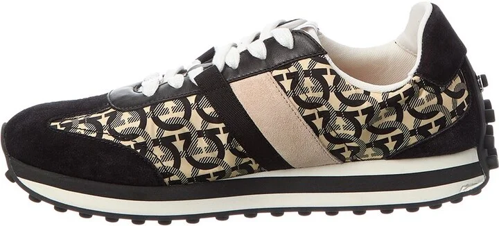 Ferragamo Gancini Canvas & Suede Sneaker - Image 2