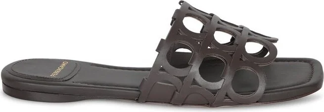 Ferragamo Gancini Cut-Out Detailed Slides