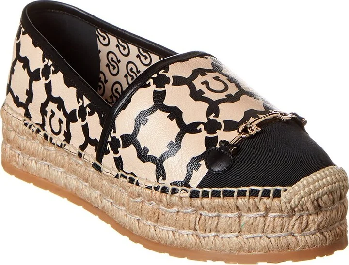 Ferragamo Gancini Galore Leather Platform Espadrille