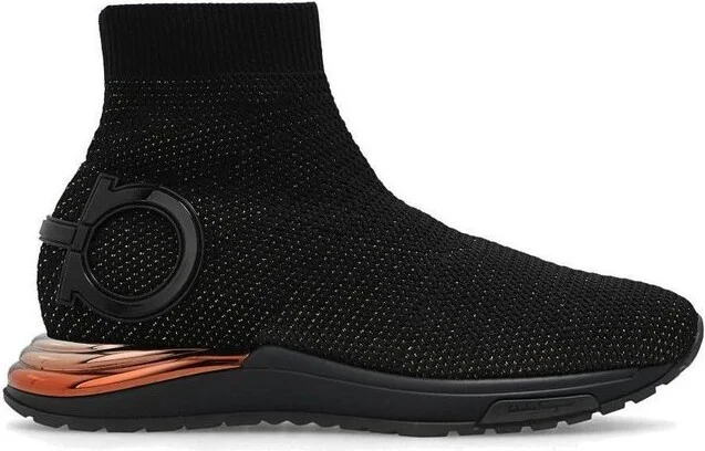 Ferragamo Gancini High-Top Sock Sneakers