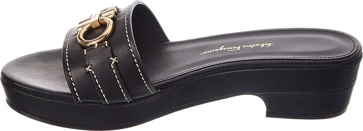 Ferragamo Gancini Leather Clog - Image 2