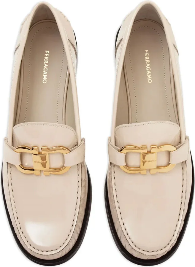 Ferragamo Gancini Leather Loafers