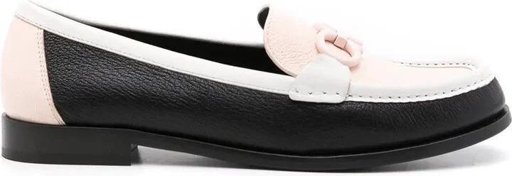 Ferragamo Gancini Leather Moccasin Loafers