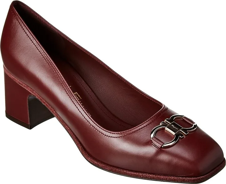 Ferragamo Gancini Leather Pump