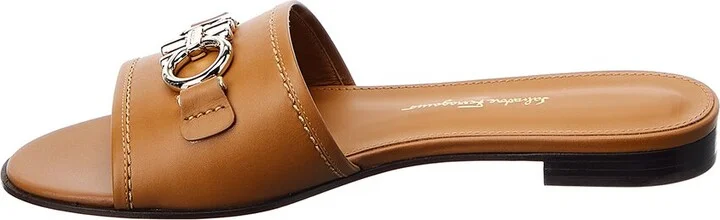 Ferragamo Gancini Leather Slide - Image 2