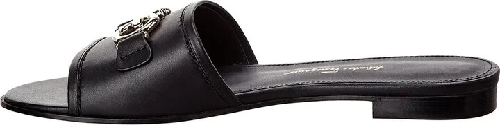 Ferragamo Gancini Leather Slide - Image 2