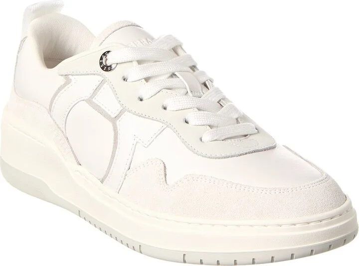 Ferragamo Gancini Leather & Suede Sneaker