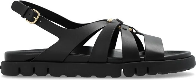 Ferragamo Gancini Ornament Flat Sandals