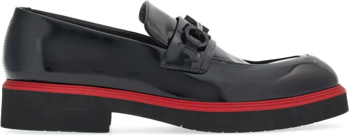 Ferragamo Gancini-Ornament Leather Mocassins