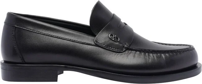 Ferragamo Gancini Ornament Penny Loafers