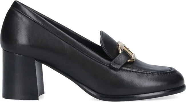 Ferragamo Gancini-Ornament Round-Toe Loafer Pumps