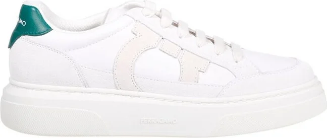 Ferragamo Gancini-Patch Lace-Up Sneakers