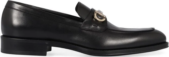 Ferragamo Gancini-Plaque Almond-Toe Loafers