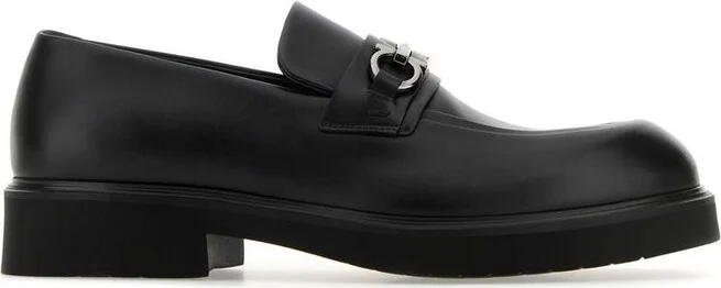 Ferragamo Gancini Plaque Loafers