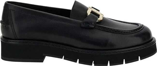 Ferragamo Gancini-Plaque Slip-On Loafers