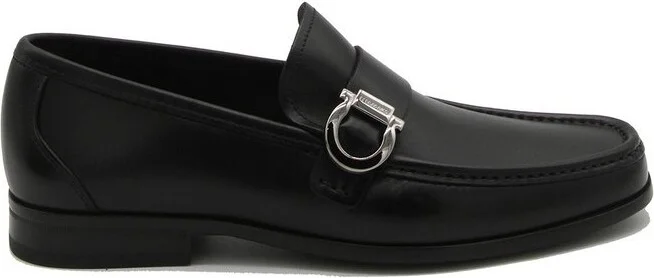 Ferragamo Gancini-Plaque Slip-On Loafers