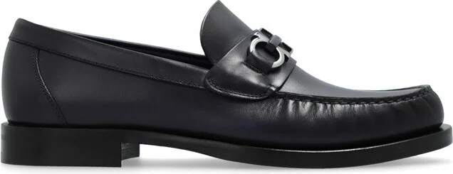 Ferragamo Gancini Plaque Slip-On Loafers