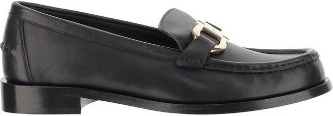 Ferragamo Gancini Plaque Slip-On Loafers
