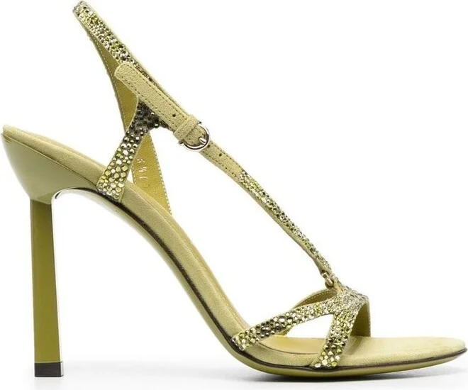 Ferragamo Gancini Rhinestone Embellished Sandals