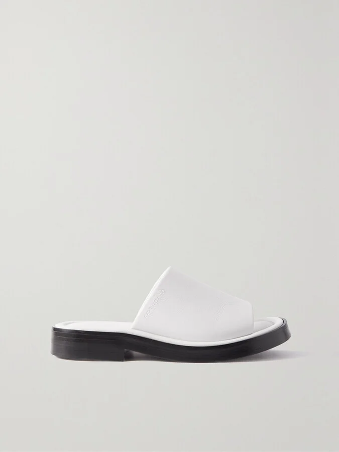 Ferragamo - Giunone Leather Slides - White