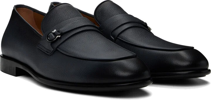 Ferragamo Gray Gancini Ornament Loafers - Image 4
