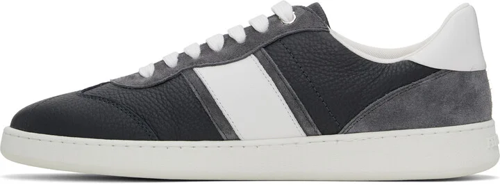 Ferragamo Gray & White Low Top Signature Sneakers - Image 3
