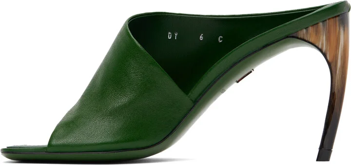 Ferragamo Green Nymphe Mules - Image 3