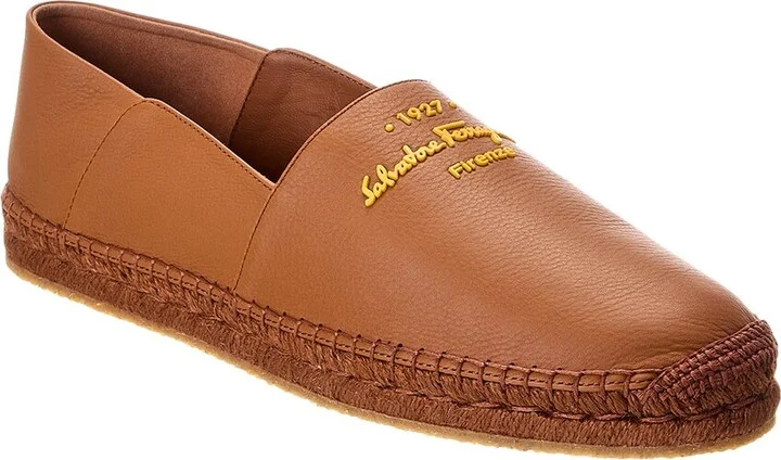 Ferragamo Gus Leather Espadrille