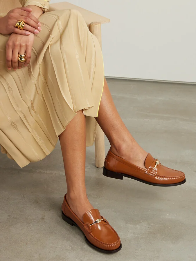 Ferragamo - Harry Embellished Patent-leather Loafers - Brown - Image 2