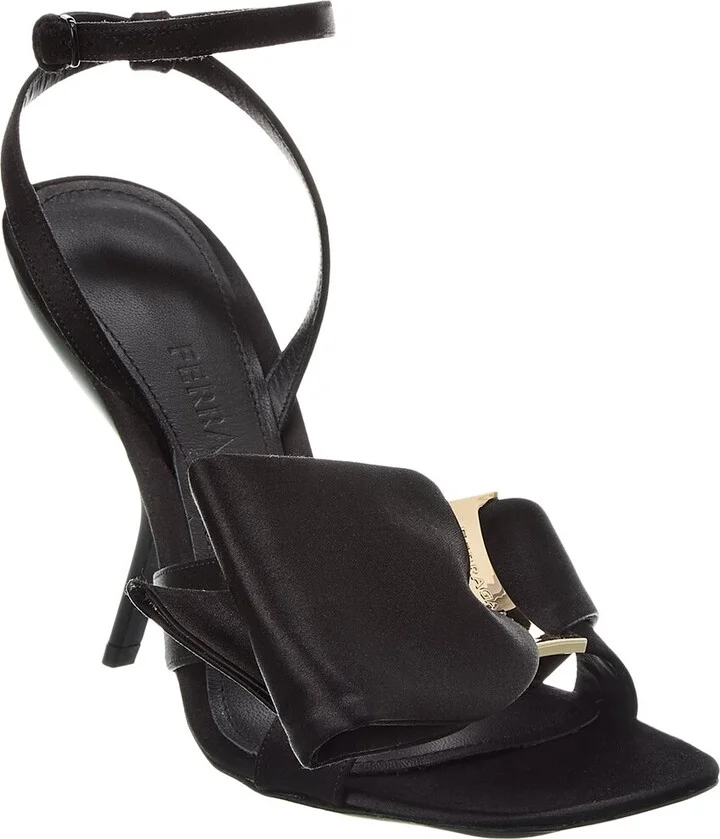 Ferragamo Helena Bow Satin Sandal