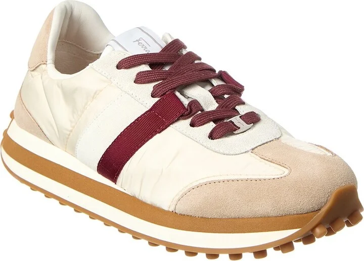 Ferragamo Iulia Nylon & Suede Sneaker
