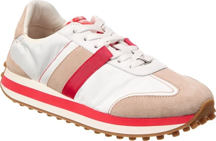 Ferragamo Iulia Nylon & Suede Sneaker
