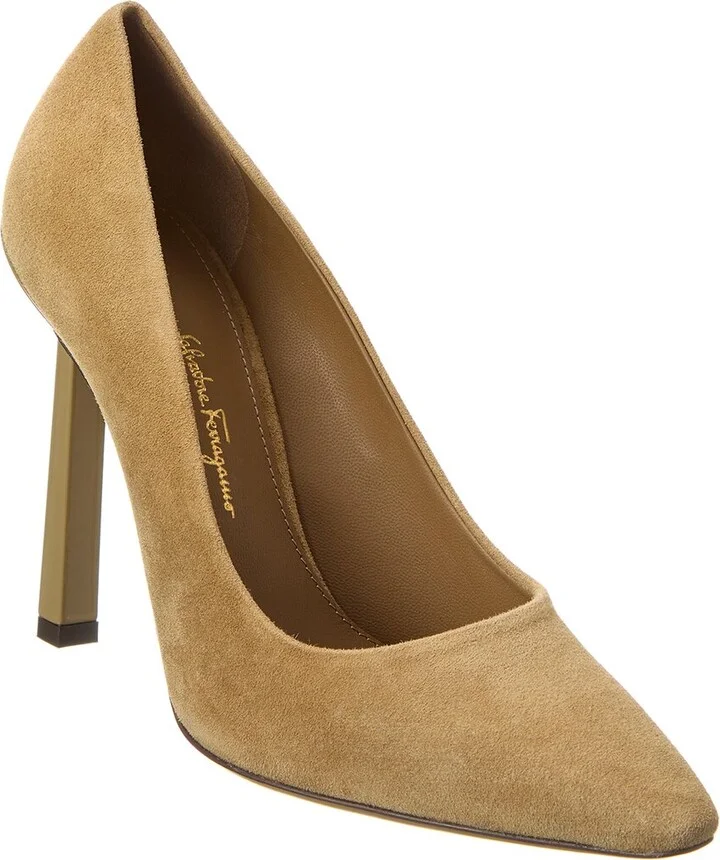 Ferragamo Justina Suede Pump