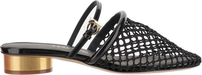 Ferragamo Kimby Woven Chunky Mules