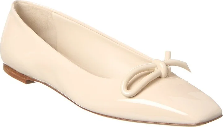 Ferragamo Knot Detail Leather Flat