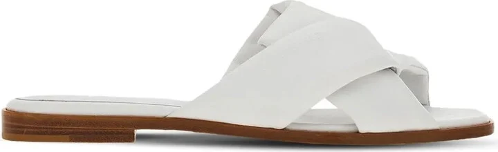Ferragamo Knot-Detail Leather Slides