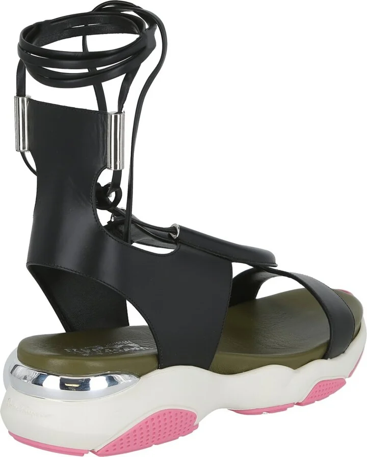 Ferragamo Lace-Up Leather Sandal - Image 2