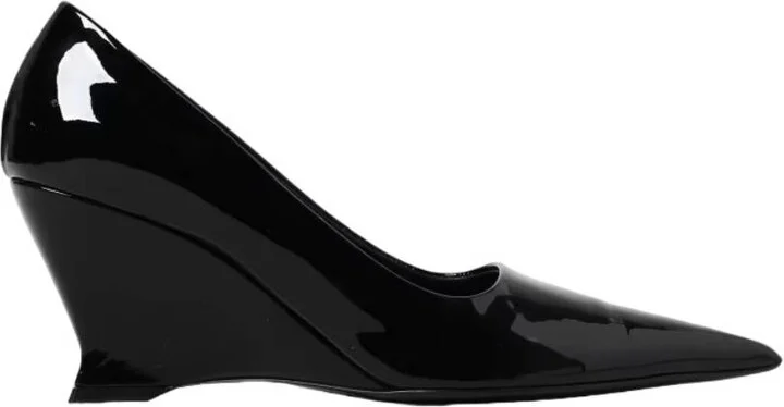Ferragamo Ladies Black Viola Wedge-Heeled Pumps