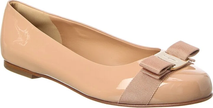 Ferragamo Leather Ballerina Flat