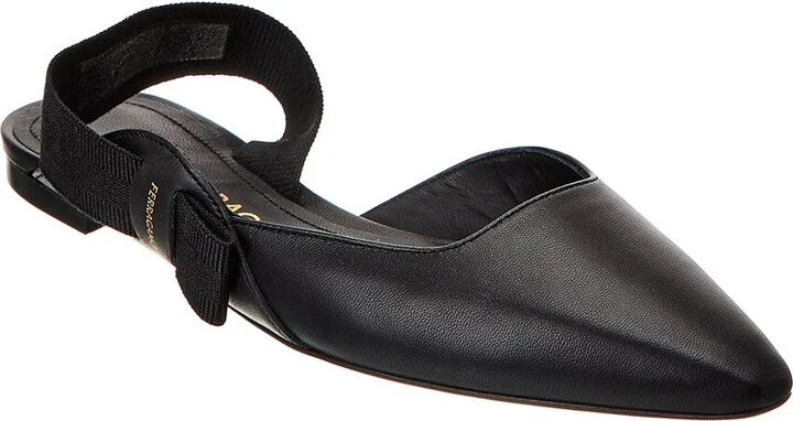 Ferragamo Leather Slingback Flat