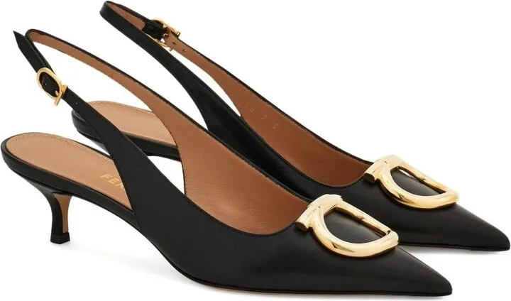 Ferragamo Leather Slingback Pumps - Image 2