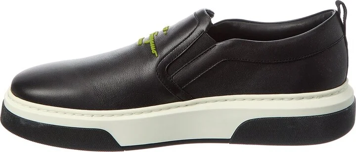 Ferragamo Leather Slip-On Sneaker - Image 2