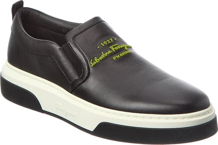 Ferragamo Leather Slip-On Sneaker