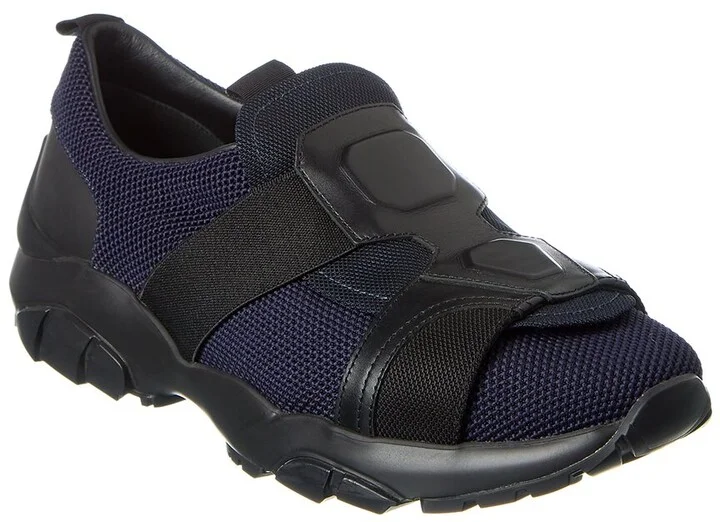 Ferragamo Leather-Trim Sneaker