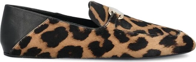 Ferragamo Leopard Printed Slip-On Flat Shoes