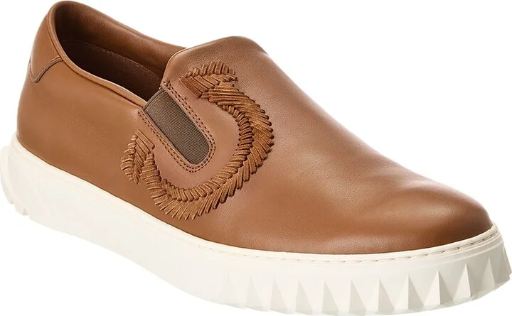 Ferragamo Lexus Leather Slip-On Sneaker