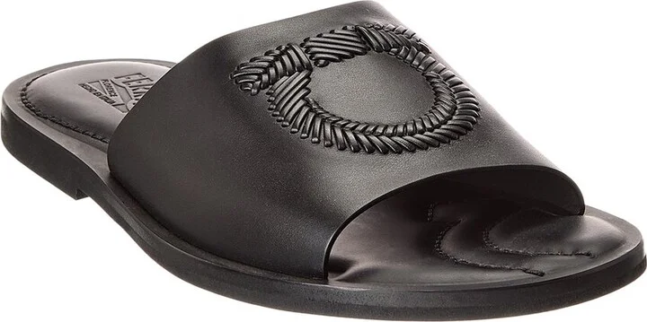 Ferragamo Lionel Leather Slide